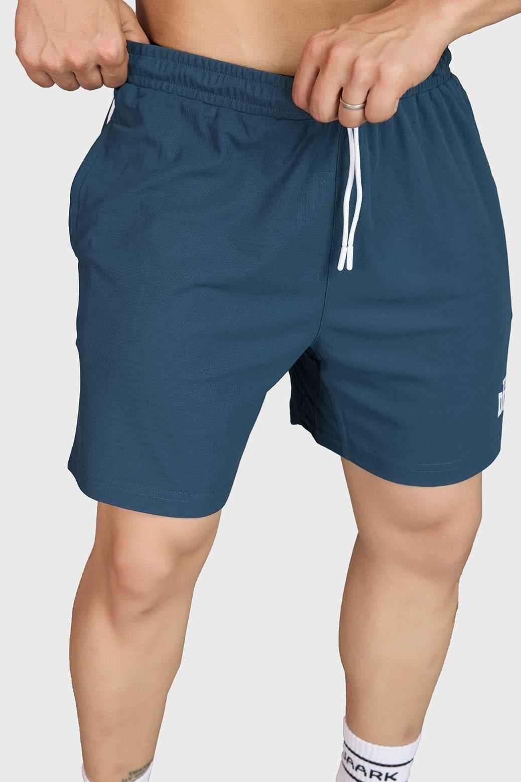 Fuaark Nz Grit Shorts in midnight blue, casual men's shorts with a relaxed fit and durable fabric for outdoor wear.