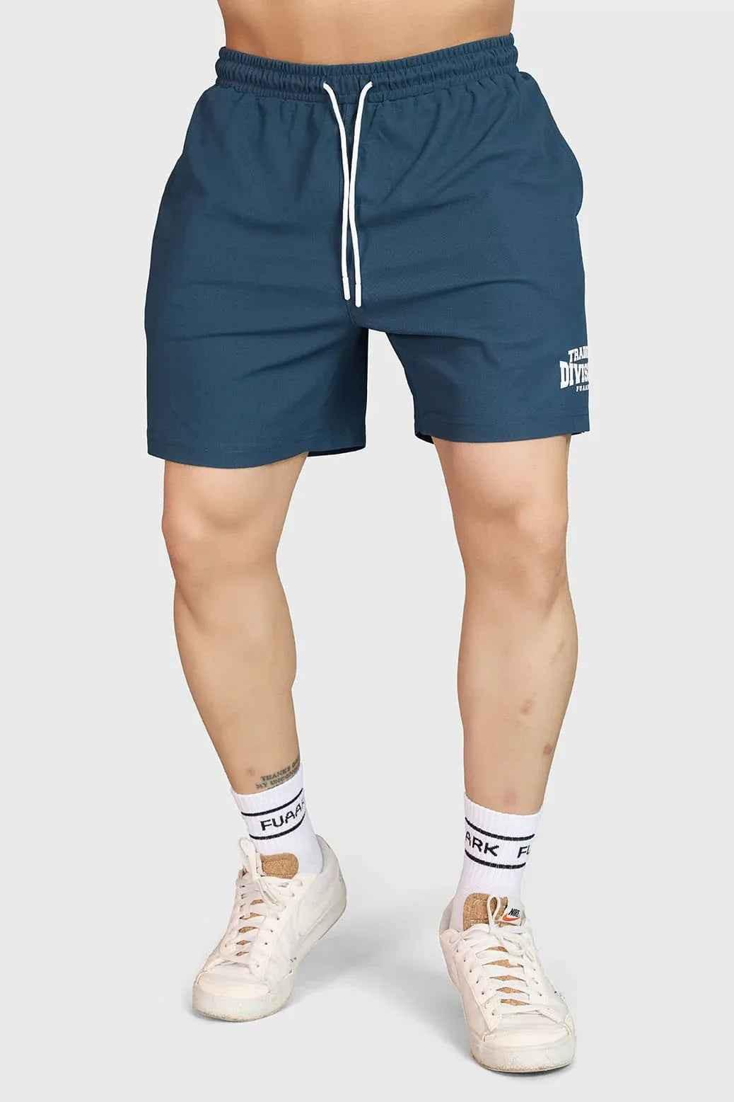 Midnight blue Grit Shorts by Fuaark Nz, casual men's shorts with a comfortable fit and stylish design.