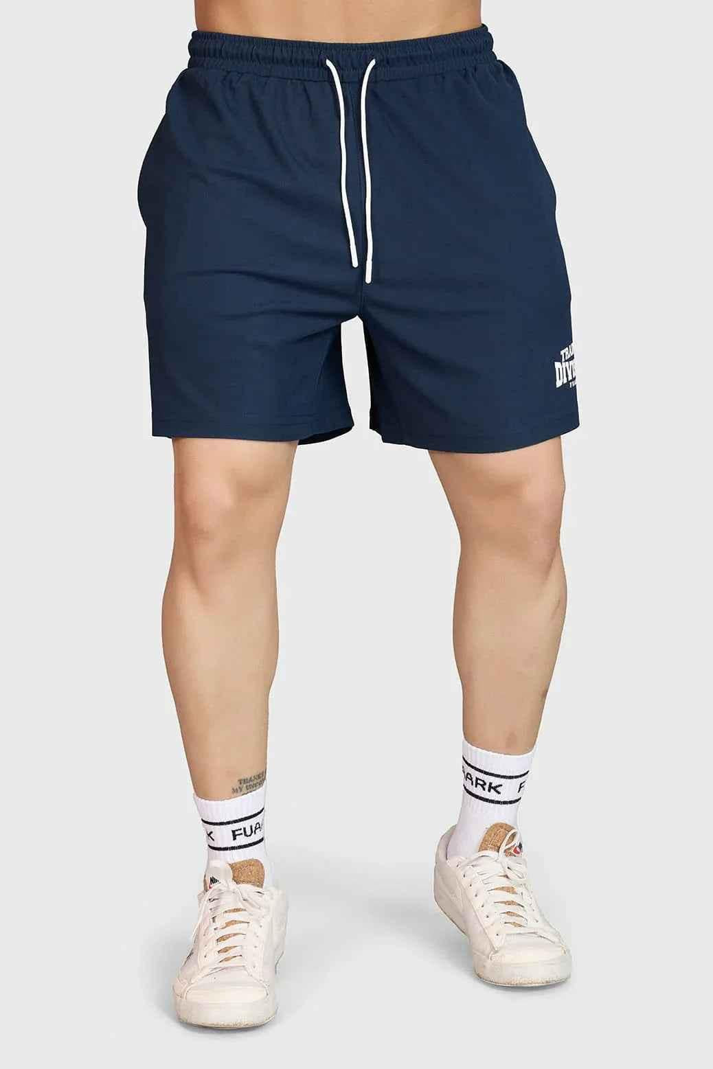 Fuaark Nz Grit Shorts in navy color, casual men's shorts with a comfortable fit and stylish design.