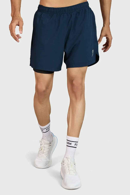 Navy Hyper 5-inch running shorts by Fuaark Nz, lightweight and comfortable athletic shorts for men or women.