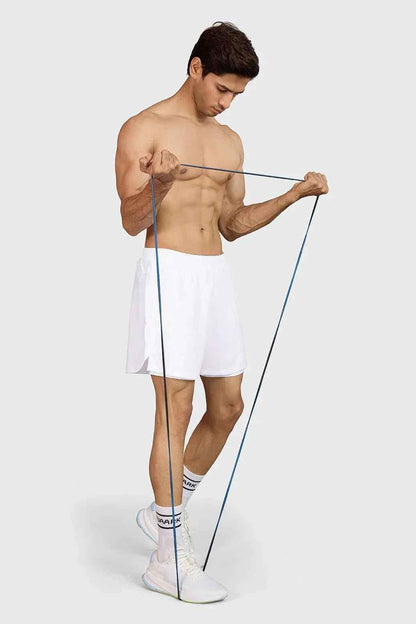 Fuaark Nz Hyper 5-inch white running shorts with lightweight fabric and elastic waistband for comfort and performance.