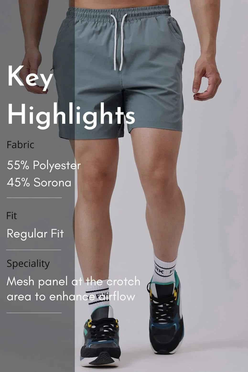 Forest green Nova Shorts by Fuaark Nz, casual men's shorts with a relaxed fit and comfortable fabric, shown on a model.