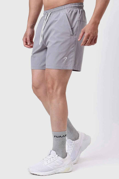 Fuaark Nz Grey Nova Shorts, stylish and comfortable everyday shorts for women, shown in a relaxed fit and casual design.