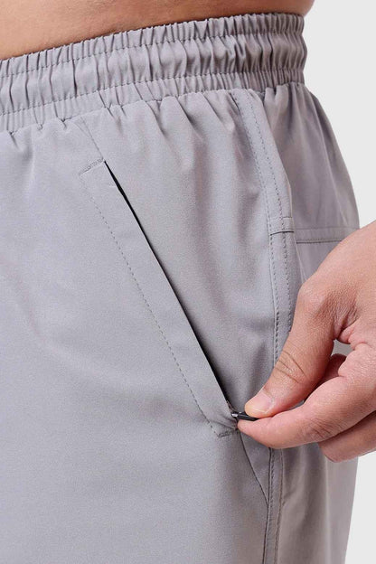 Fuaark Nz Grey Nova Shorts for men, featuring a comfortable fit and stylish design ideal for everyday casual wear.