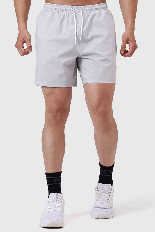Light grey Fuaark Nz Nova Shorts with stylish design, comfortable fit, and casual look perfect for everyday wear.