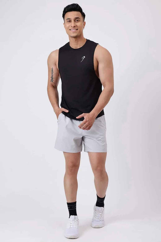 Fuaark Nz Nova Shorts in light grey, stylish and comfortable casual shorts for men, shown on a model.