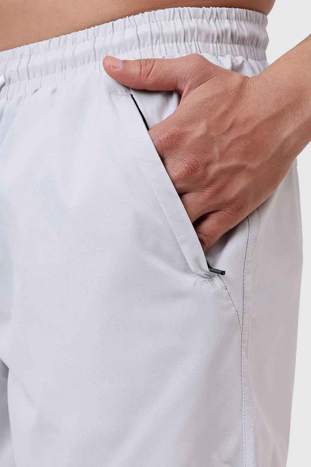 Fuaark Nz Nova Shorts in light grey, stylish and comfortable casual shorts for everyday wear.