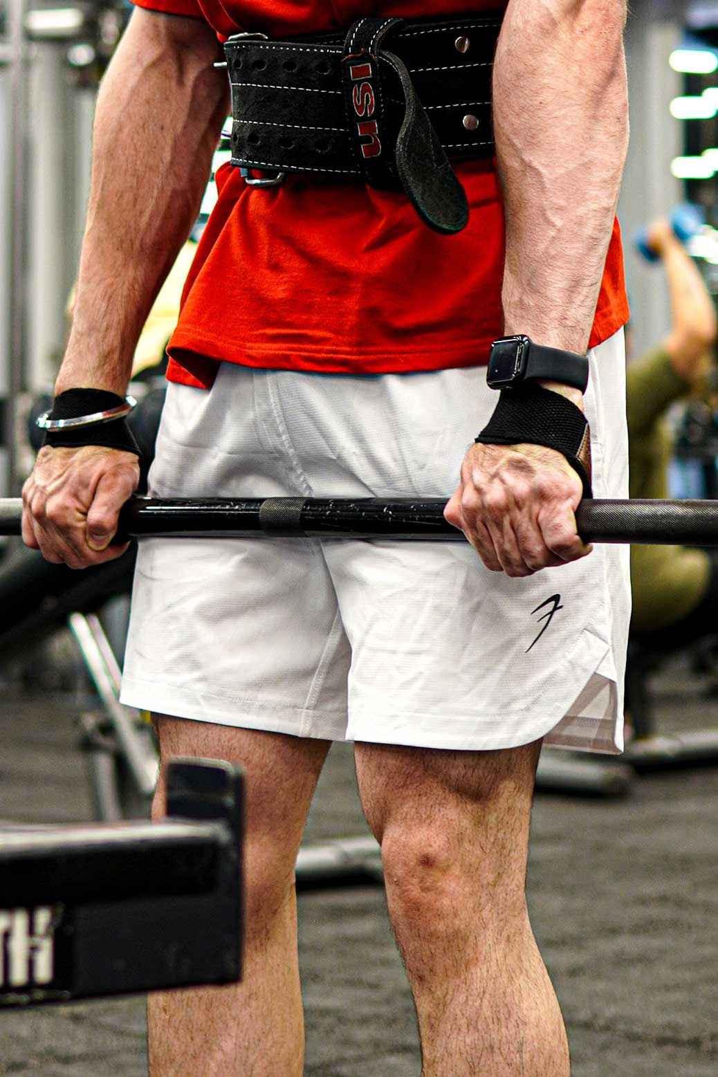 Fuaark Nz Nova White Shorts showing lightweight, casual fit with elastic waistband and white fabric.