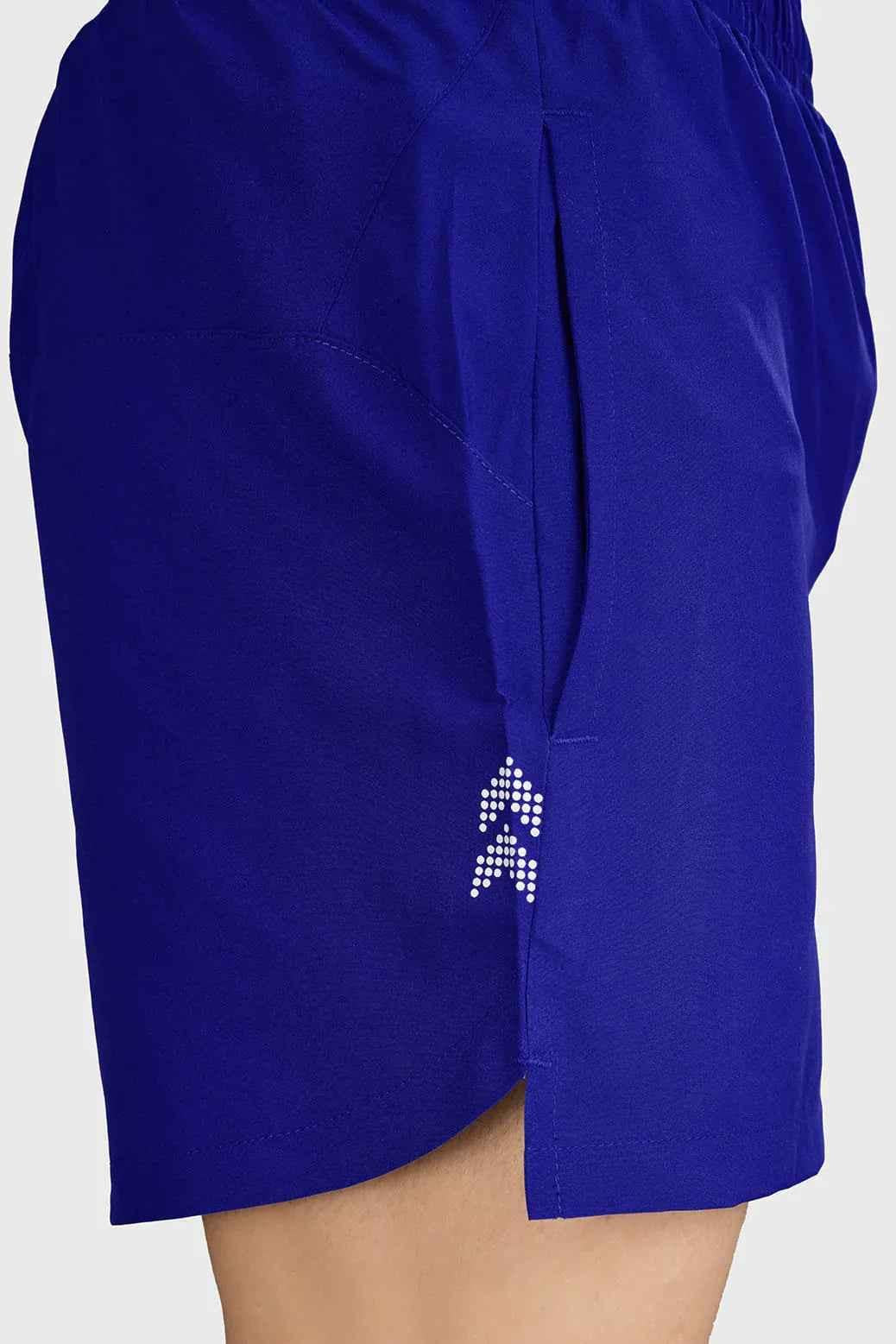 Blue Pulse 4-inch running shorts by Fuaark NZ, lightweight athletic shorts with a comfortable fit for running and active wear.