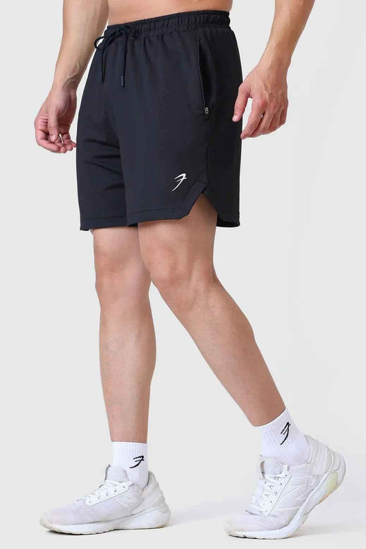Black Rush Shorts by Fuaark Nz, casual men's shorts with comfortable fit and stylish design.