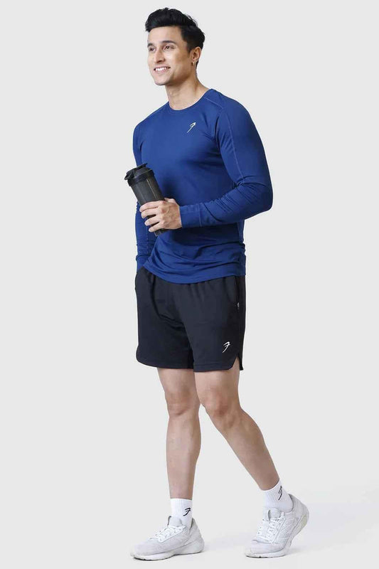 Black Rush Shorts by Fuaark Nz, featuring a comfortable fit and casual design for active wear.