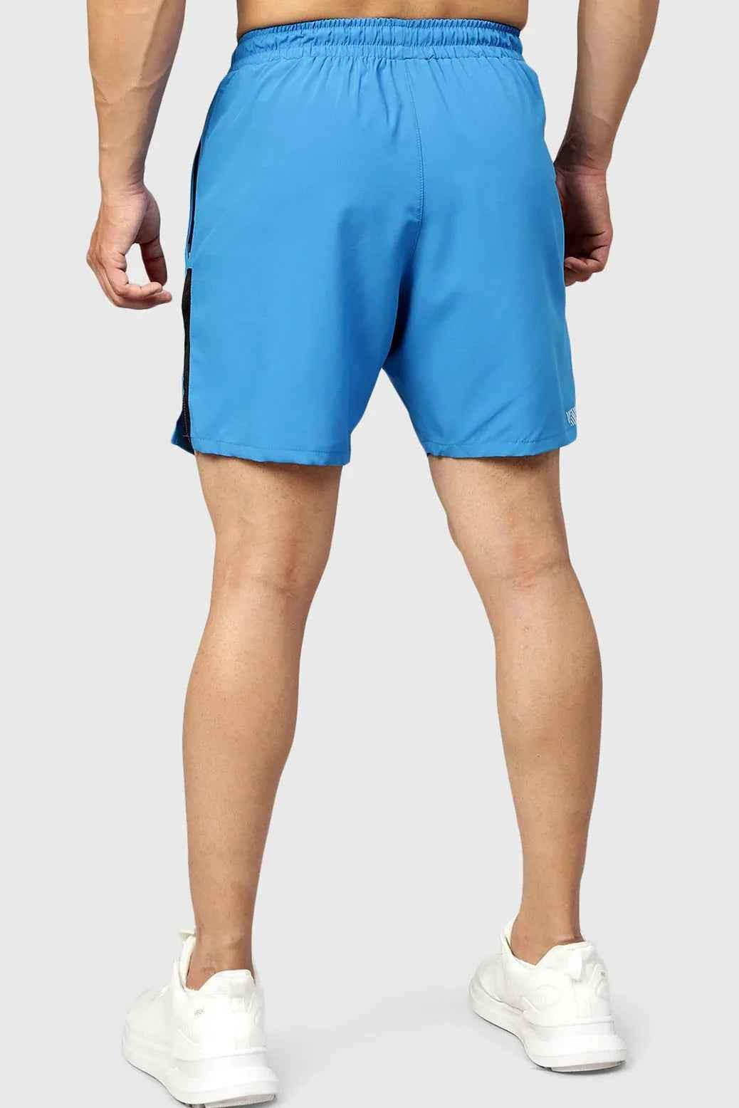 Sky blue Fuaark Nz studio shorts for women, featuring a comfortable fit and stylish design, perfect for casual wear and relaxation.