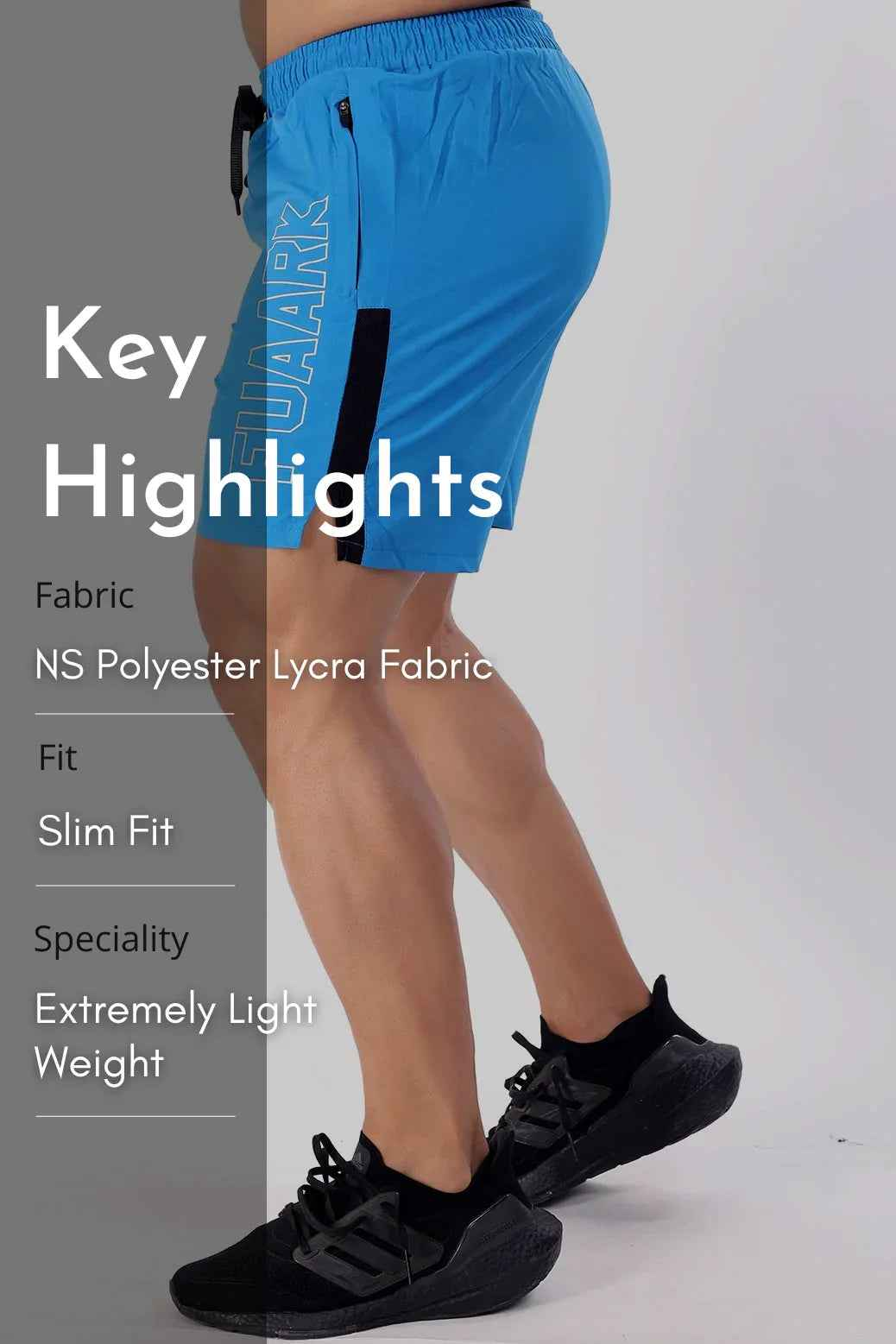 Sky blue Fuaark Nz Studio Shorts for women, featuring a comfortable fit and stylish design, perfect for casual wear.