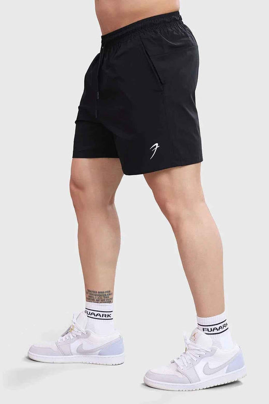 Black Thread Shorts by Fuaark Nz, casual men's shorts with a relaxed fit and stylish design.