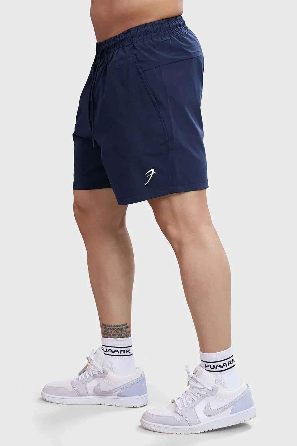 Navy Thread Shorts by Fuaark Nz, casual men's shorts made from lightweight fabric with a comfortable fit.