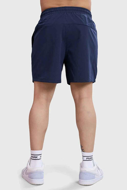 Navy Thread Shorts by Fuaark Nz featuring a relaxed fit, casual style, and lightweight fabric for comfortable wear.