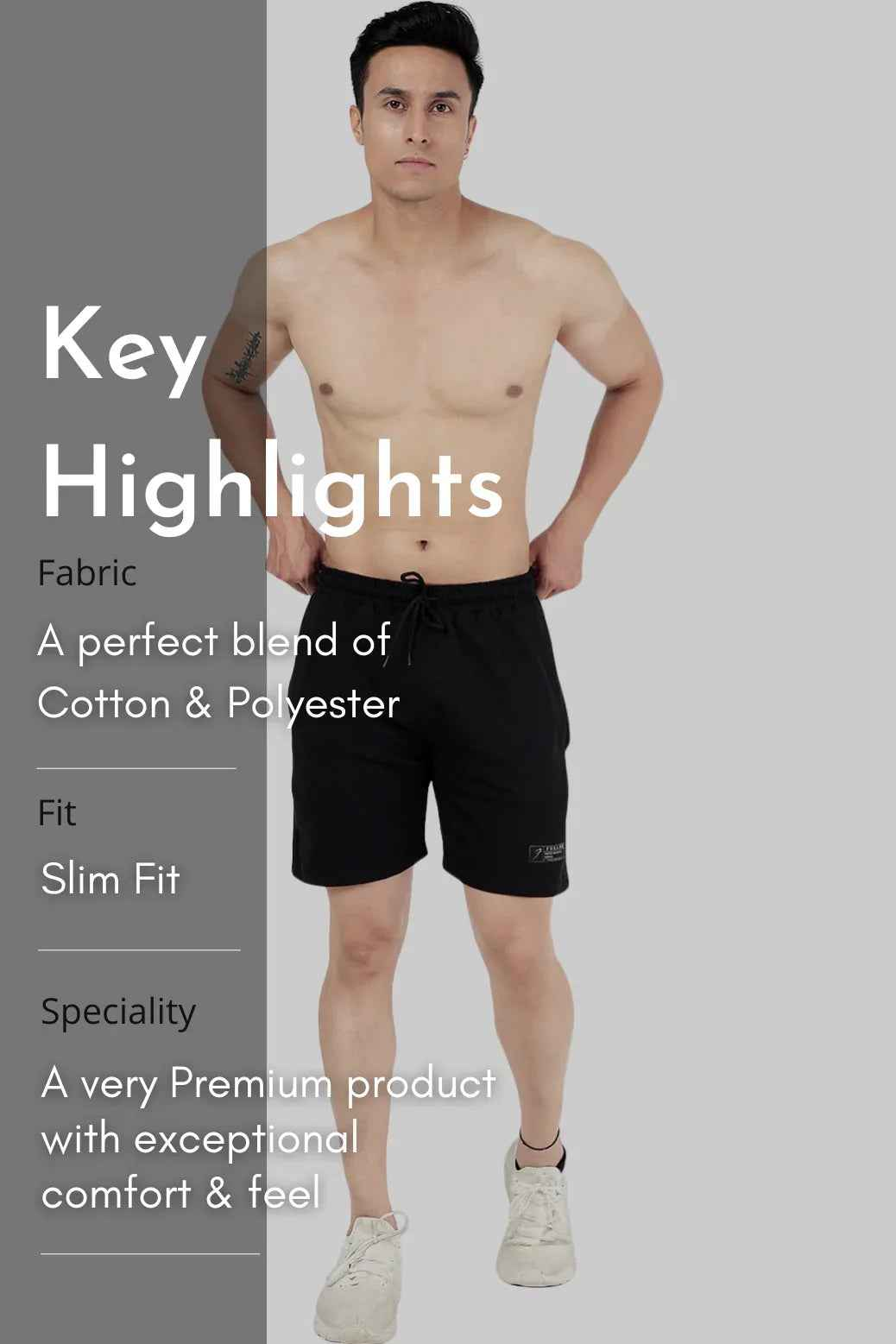 Black Venture Shorts by Fuaark Nz, casual men's shorts with a comfortable fit and stylish design, shown on a plain background.