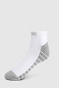 Fuaark Nz Legacy ankle socks in white and grey, casual crew length, soft fabric, comfortable for everyday wear.