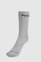 Fuaark NZ Legacy Crew Socks in grey, soft cotton socks with ribbed cuffs and comfortable fit, suitable for casual wear.