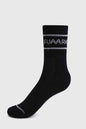 Black and white Legacy Quarter Socks by Fuaark NZ, showing the stylish sock design and comfortable fit.