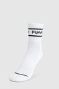 Fuaark Nz Legacy Quarter Socks in white and black, showing a close-up of the comfortable sock design and fabric texture