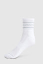 Fuaark Nz Legacy Quarter Socks in white and grey with a comfortable fit and stylish design, suitable for casual wear.