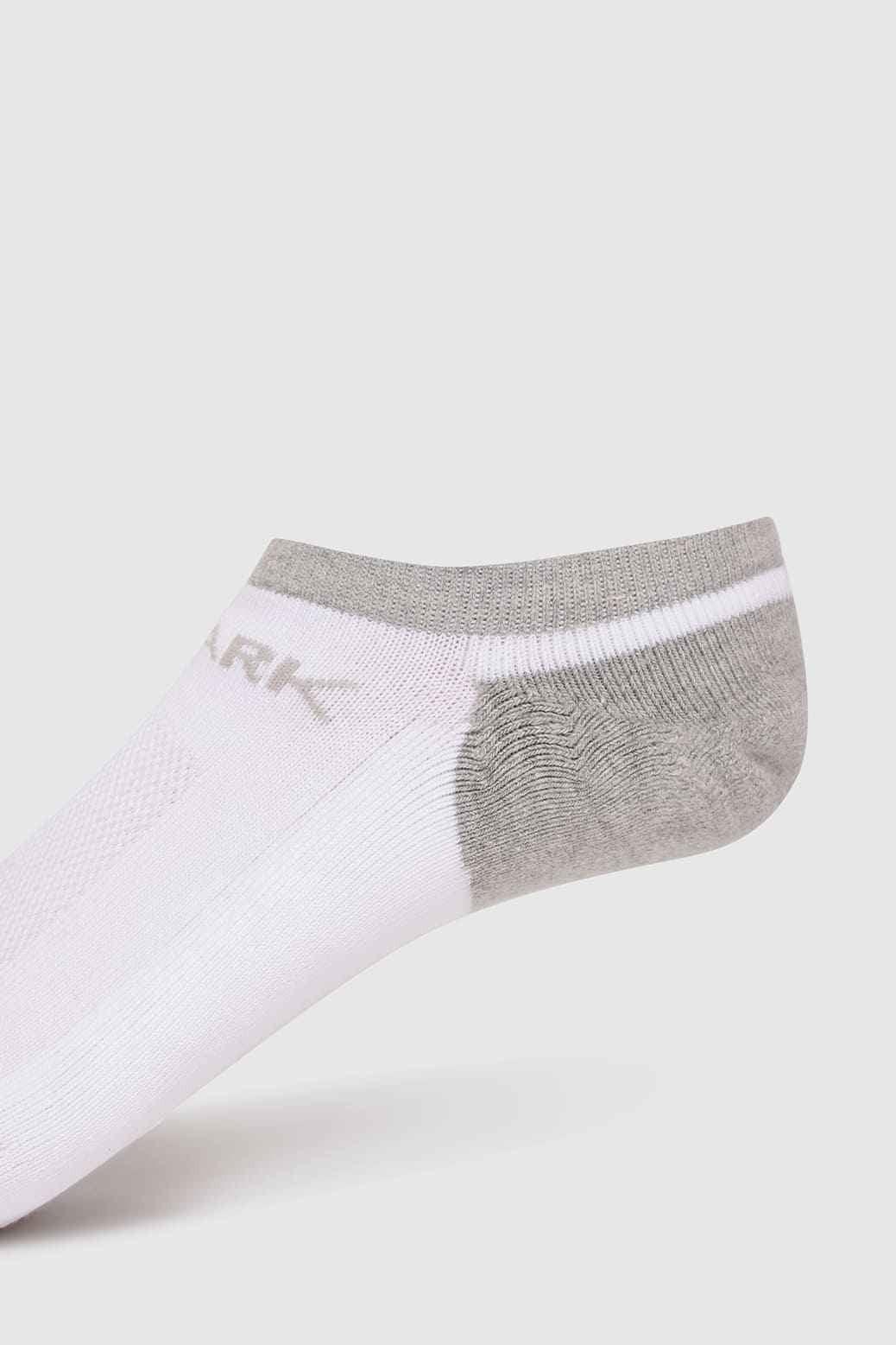 White no show socks by Fuaark Nz displayed on a foot, highlighting their low-cut design and comfortable fit.