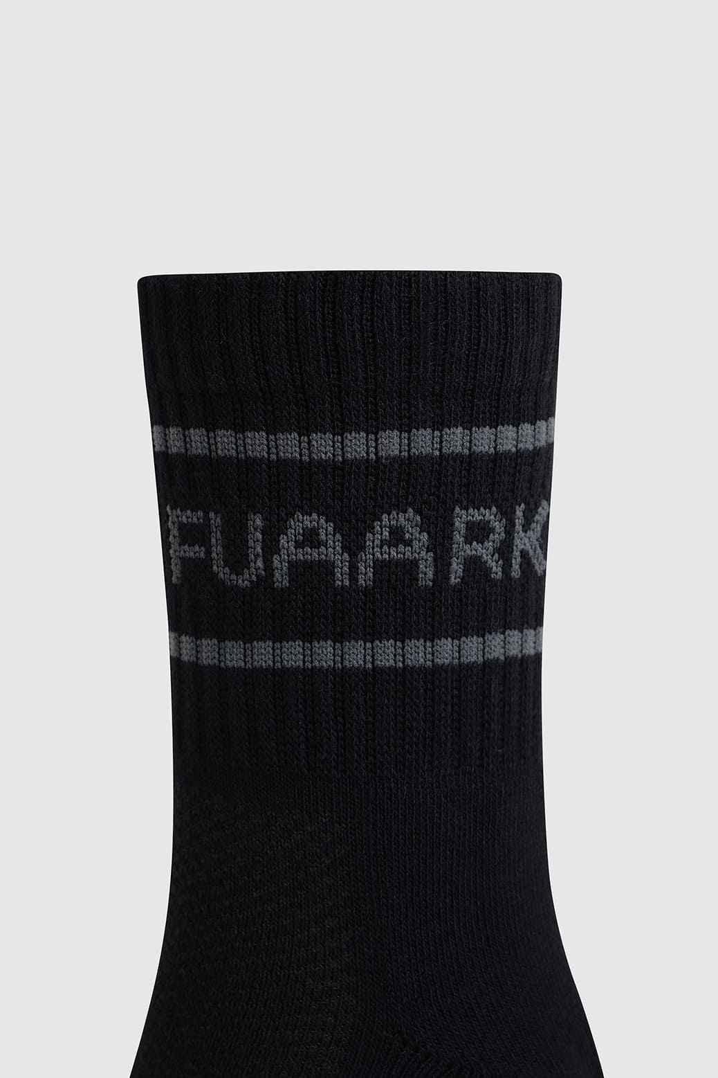 Black quarter socks by Fuaark Nz, showcasing a comfortable fit and stylish design for everyday wear.