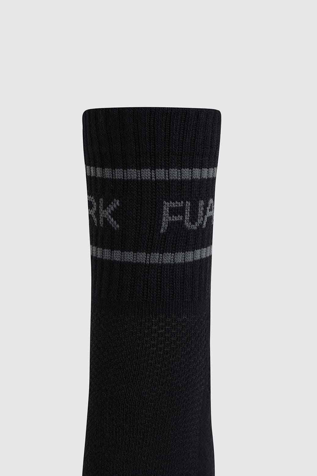 Black quarter socks by Fuaark Nz featuring a comfortable fit and stylish design, perfect for everyday wear.