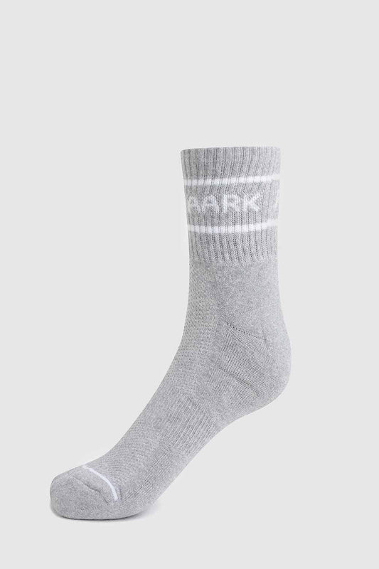 Fuaark Nz premium quarter-length athletic socks in light grey, designed for comfort and active lifestyles.