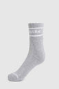Fuaark Nz premium quarter-length athletic socks in light grey, designed for comfort and active lifestyles.