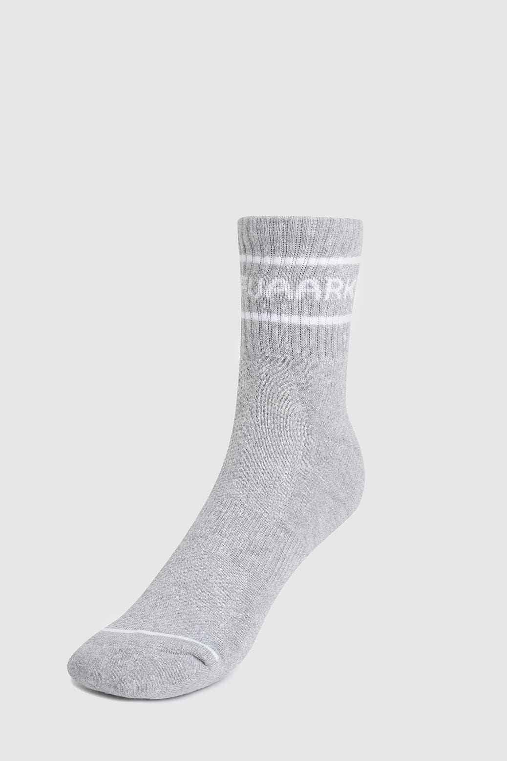 Light grey Fuaark NZ premium quarter-length athletic socks, designed for comfort and active lifestyles.
