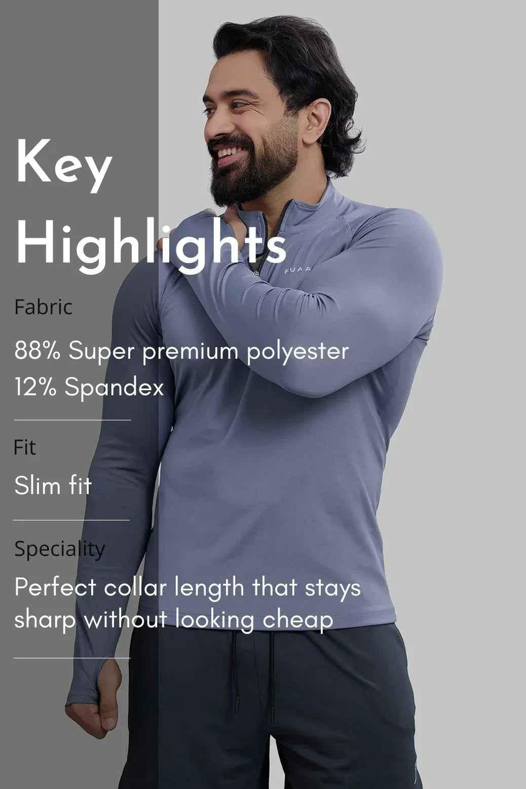 Light grey Fuaark Nz sweater pullover, cozy and stylish, shown on a model highlighting its relaxed fit and soft knit fabric.