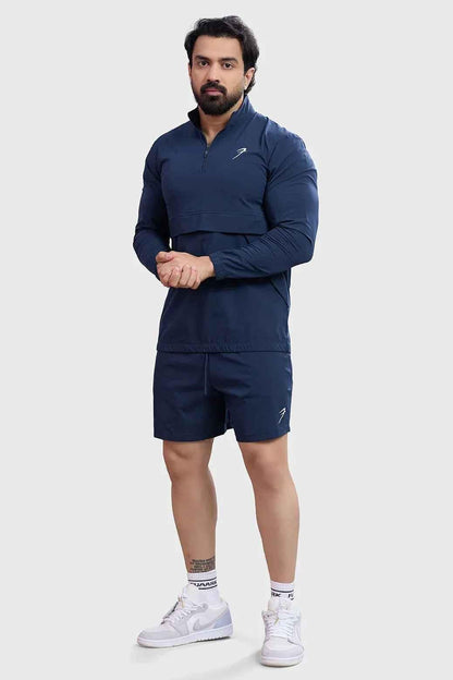 Navy Thread Pullover sweater by Fuaark Nz, featuring a cozy knit design and ribbed cuffs, perfect for casual wear.