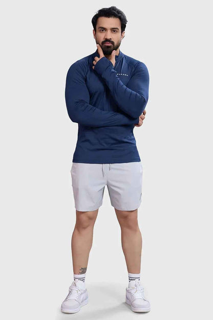 Navy Axis Pullover sweatshirt by Fuaark Nz with a comfortable fit and casual style, displayed on a plain background.