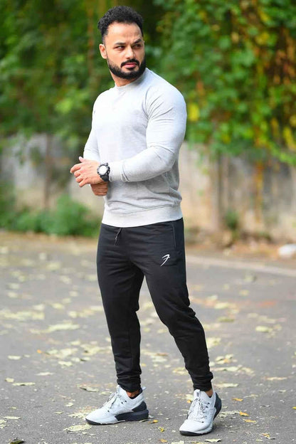 Light grey fall sweatshirt by Fuaark Nz, casual sweatshirt with soft fabric and comfortable fit in a relaxed style.