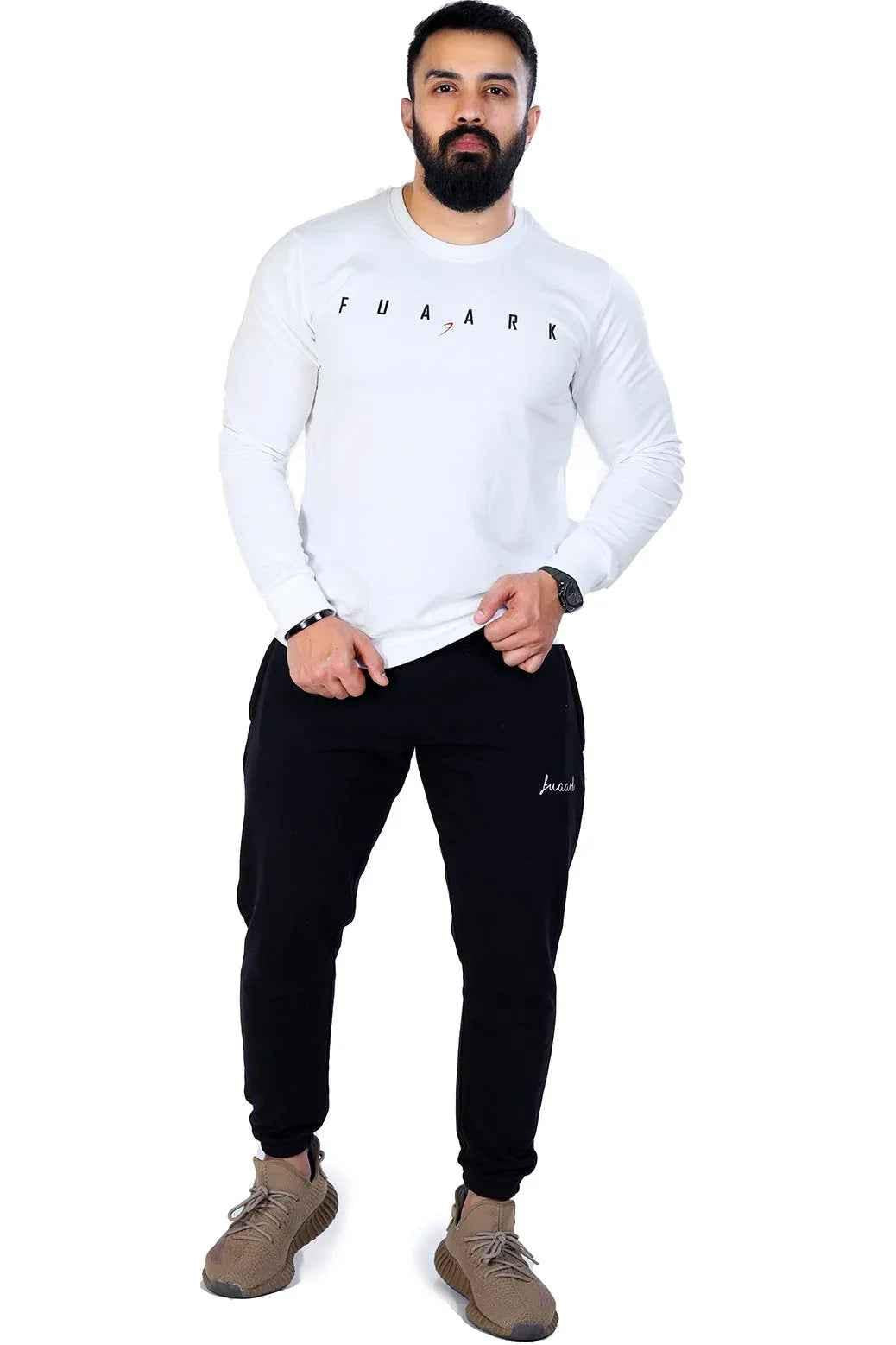 White Fall Sweatshirt from Fuaark NZ, cozy and casual sweatshirt with a comfortable fit, perfect for autumn wear.