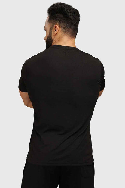 Black Checks T-shirt by Fuaark Nz, regular fit, stylish black checkered pattern, casual T-shirt for men and women.
