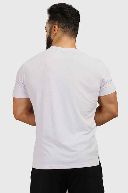 White Fuaark Nz Checks Regular T-shirt featuring a classic check pattern and comfortable fit, ideal for casual wear.