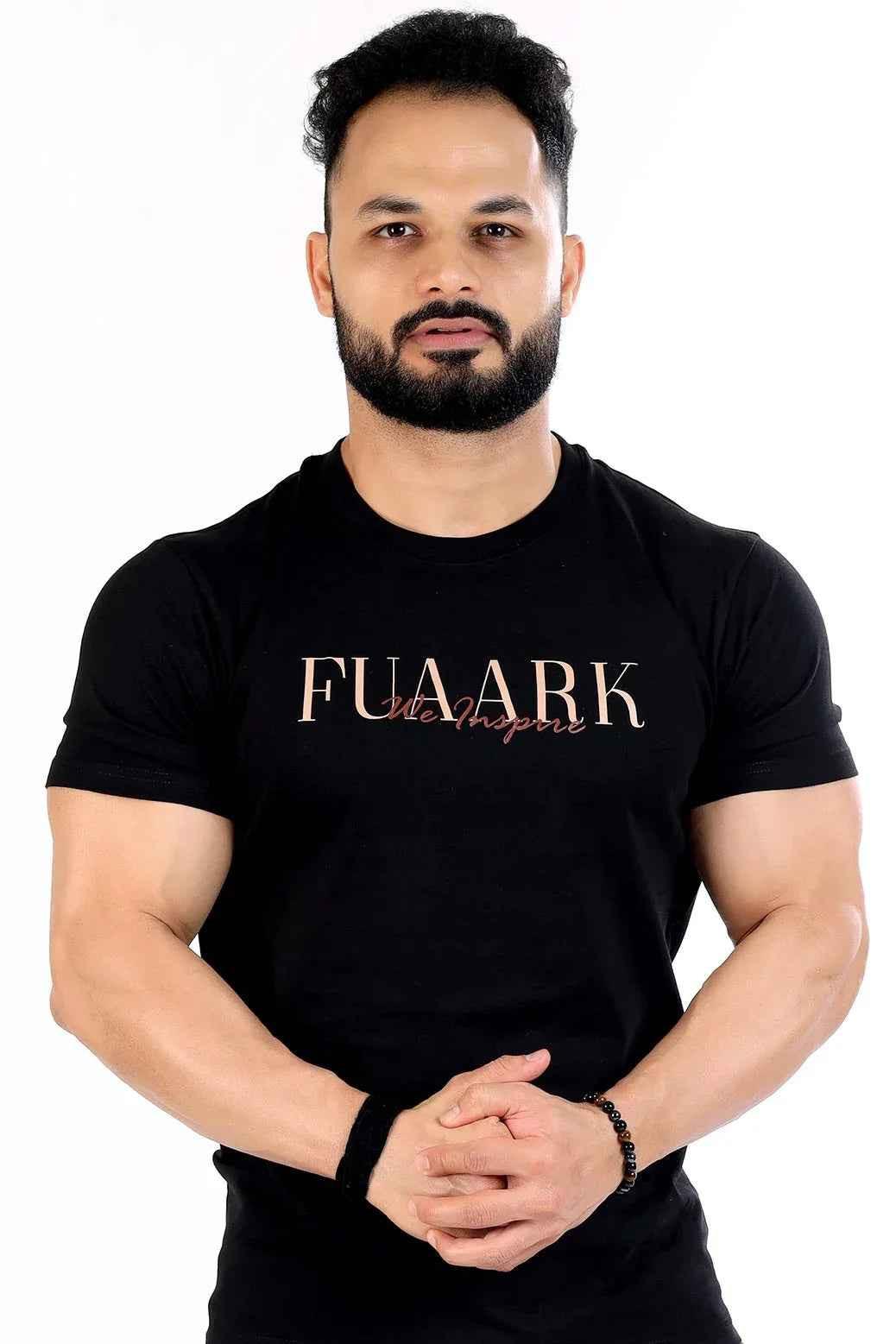 Fuaark Nz classic black and brown T-shirt, casual cotton T-shirt with a simple design, perfect for everyday wear.