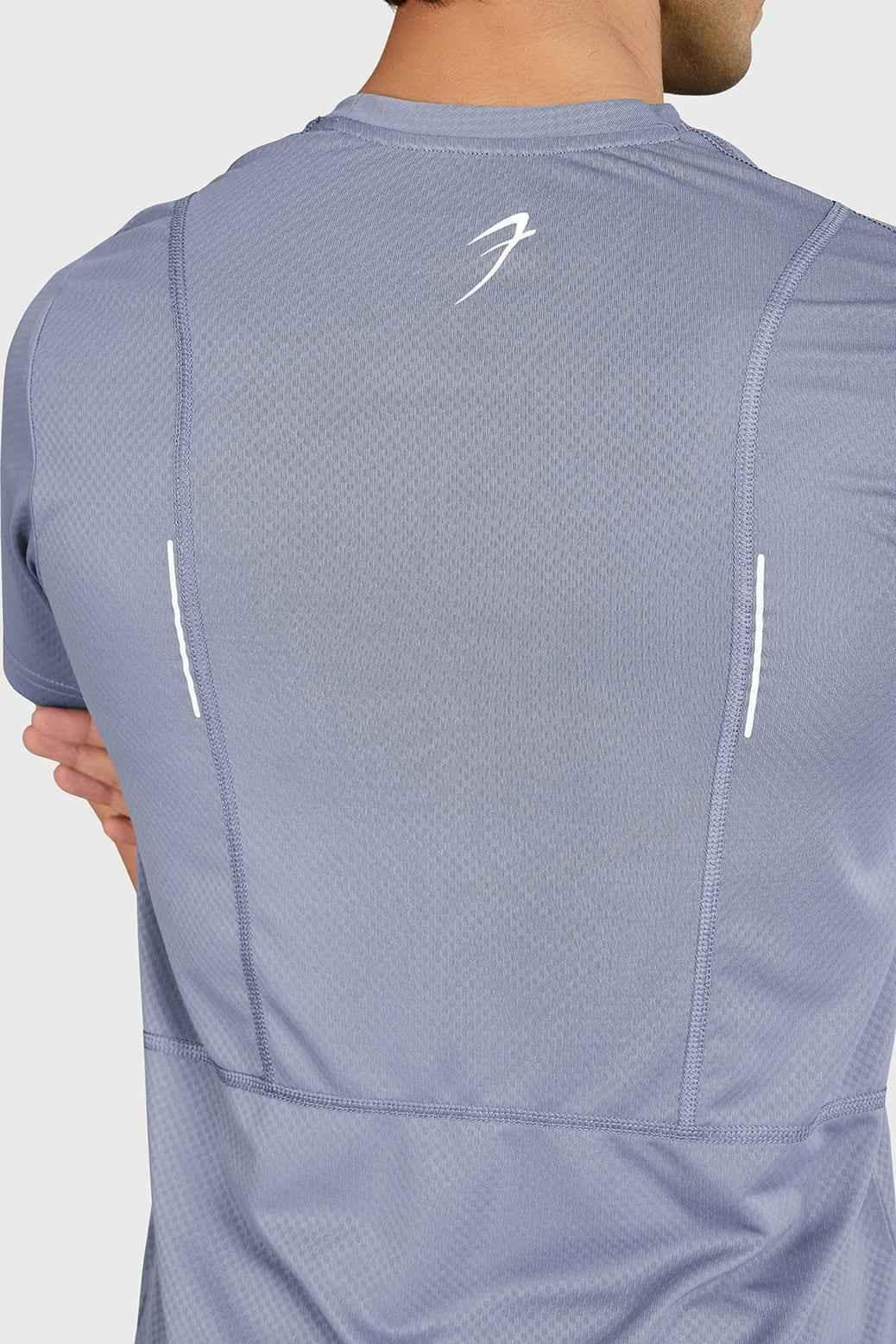 Grey Slate Performance Running T-Shirt by Fuaark Nz, lightweight athletic T-shirt designed for running and active wear.