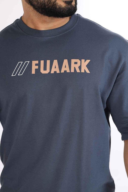 Greatest Oversized Grey T-Shirt by Fuaark Nz, casual fit, soft fabric, shown on a hanger with a relaxed style.