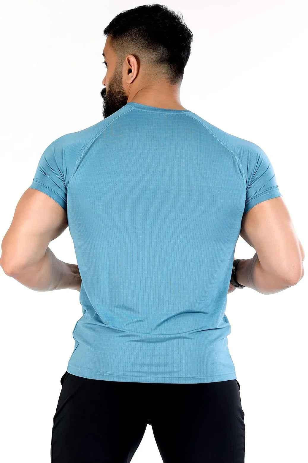 Blue Lining T-shirt from Fuaark Nz, casual men's T-shirt with a comfortable fit and simple design.