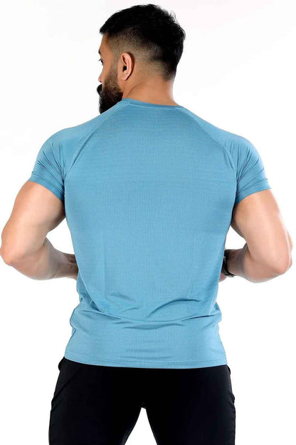 Blue Lining T-shirt from Fuaark Nz, casual men's T-shirt with a comfortable fit and simple design.