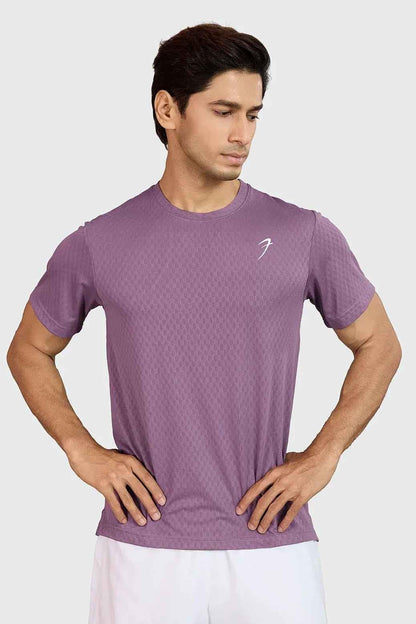 Fuaark Nz Motion Plum men's lightweight running T-shirt, breathable quick-dry performance tee for active wear.