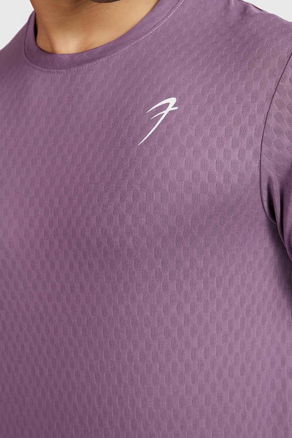 Fuaark Nz Motion Plum men's lightweight running T-shirt, breathable and quick-dry performance tee for activewear.