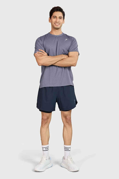 Fuaark NZ Motion Running T-shirt in grey, lightweight athletic T-shirt with moisture-wicking fabric for active wear.