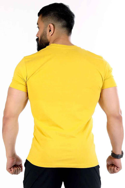 Mustard Fuaark Nz Classic T-Shirt for everyday comfort, featuring a soft cotton fabric and a relaxed fit.