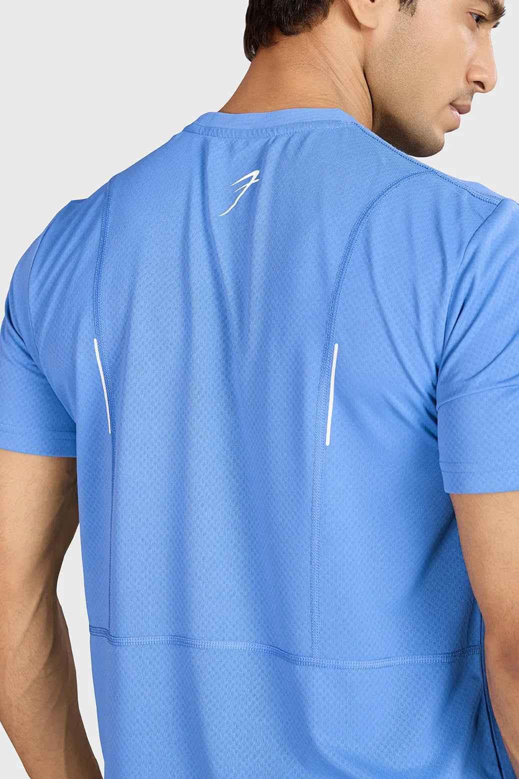 Blue Slate Running T-shirt by Fuaark Nz, casual men's T-shirt featuring a comfortable fit and stylish design.