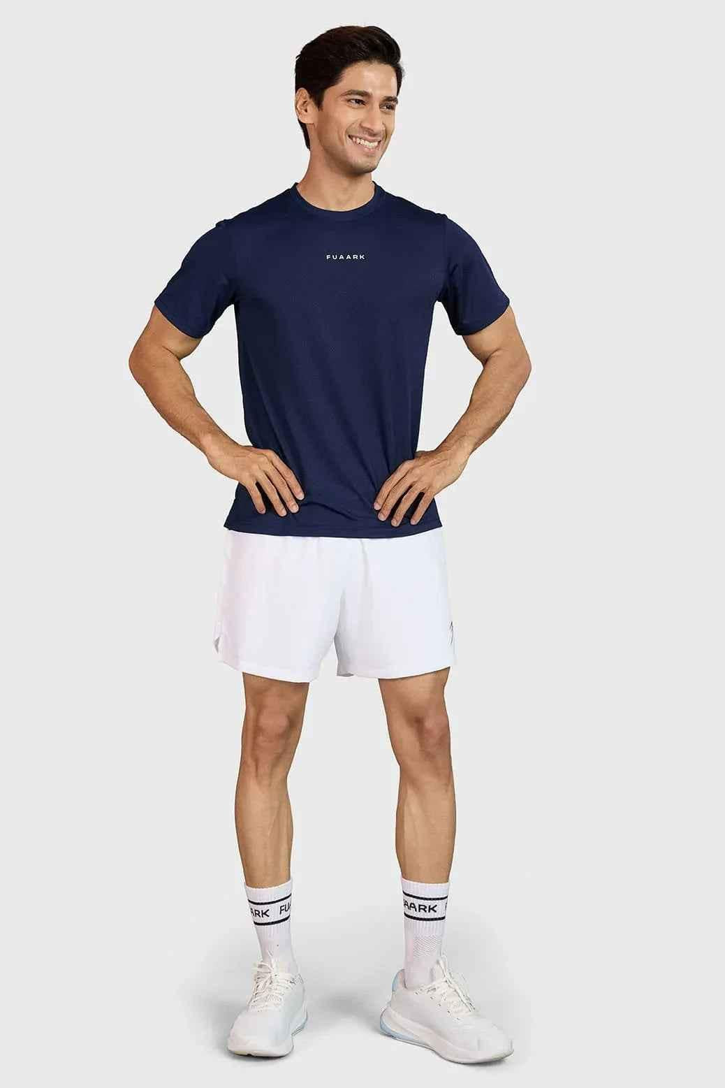Navy Slate Running T-shirt by Fuaark Nz, casual athletic T-shirt with a comfortable fit and sporty design.